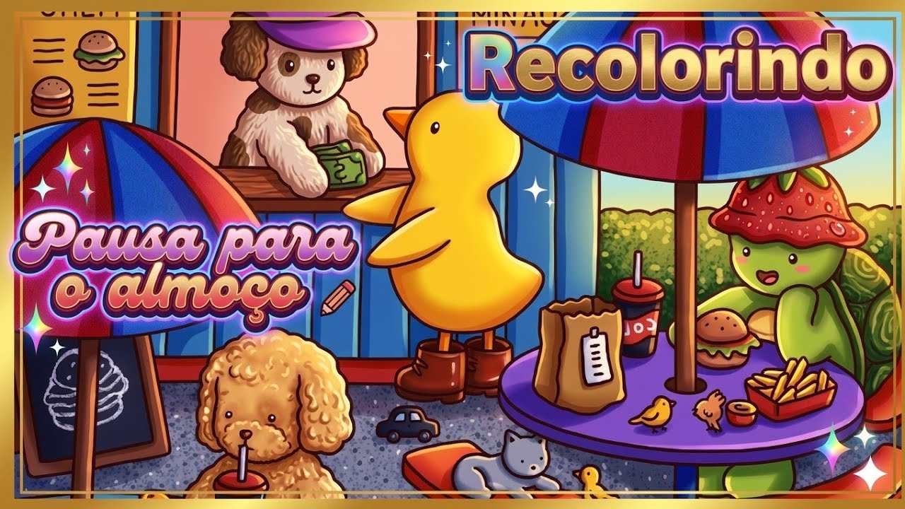 🌮Recolorindo Bobbie Goods Pausa para o Almoço.