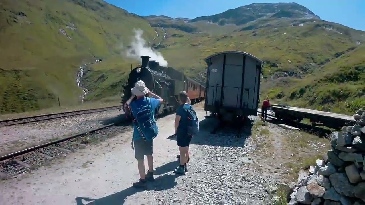 Im Dampfzug der Dampfbahn Furka-Bergstrecke 2025