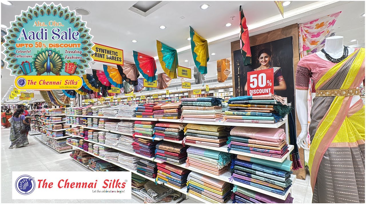 Chennai Silks Aadi Offer 5to50% Offer Sarees | Combo Offer Sarees Collection
