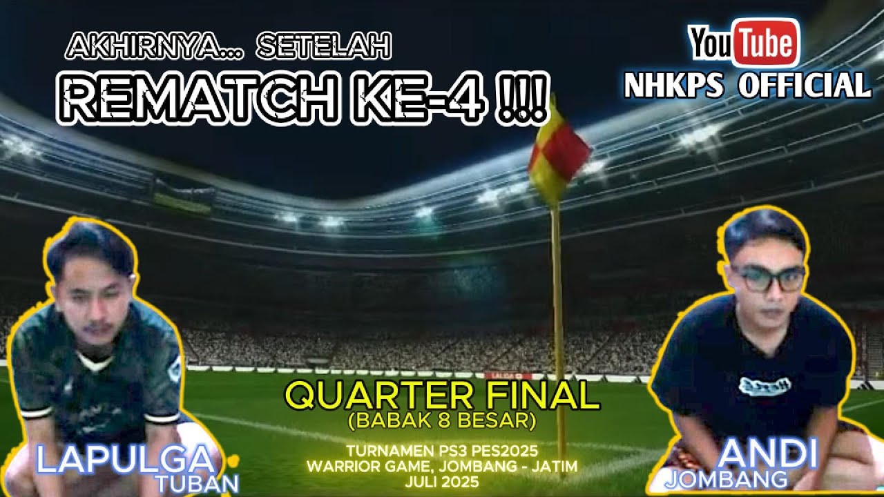 REMATCH SAMPE TUNTAS!! LAPULGA VS ANDI , (QUARTERFINAL) TURNAMEN PS3 WARRIOR GAME- JOMBANG JATIM
