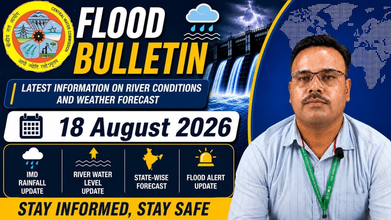 🔴 Flood Bulletin 18 Aug 2026 | UP, Bihar, Odisha, Jharkhand & 9 States Flood Alert