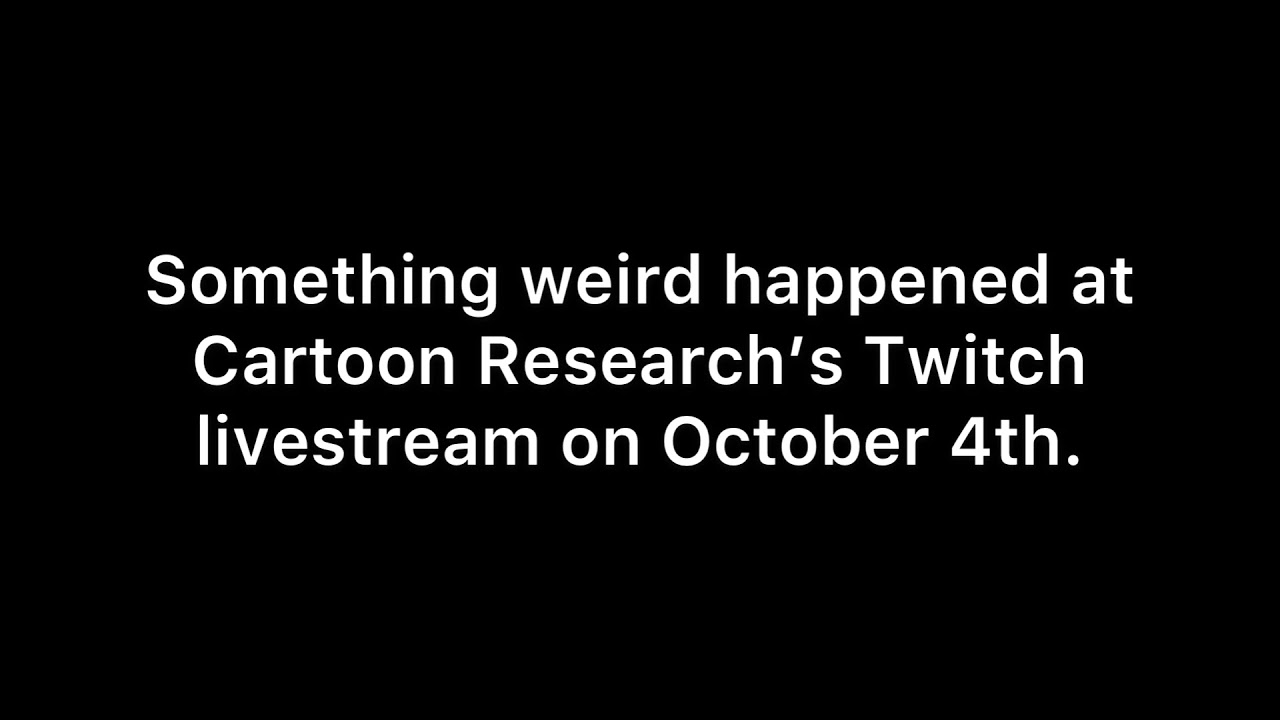 Why did this happen on Cartoon Research&rsquo;s Twitch channel?
