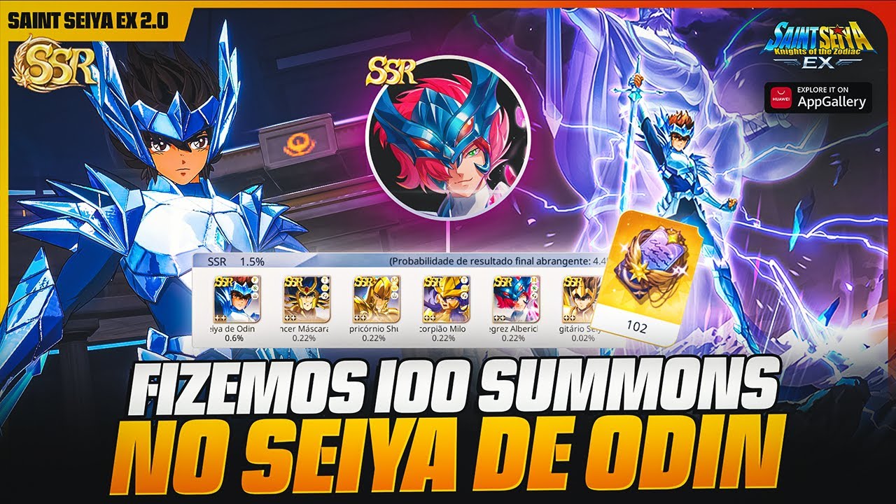 🌟🔥 SIMPLESMENTE INSANO! FIZEMOS 100 INVOCAÇÕES EM BUSCA DO SEIYA DE ODIN! 🔥🌟