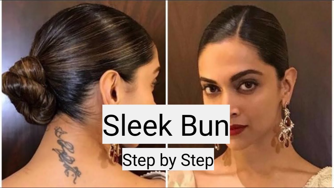 Sleek bun | Deepika padukone Hairstyle | Simple juda