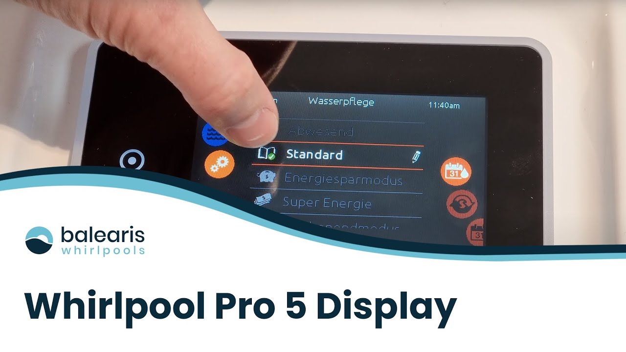 Whirlpool Pro 5 - Erklärung Touch Display | balearis® Whirlpools