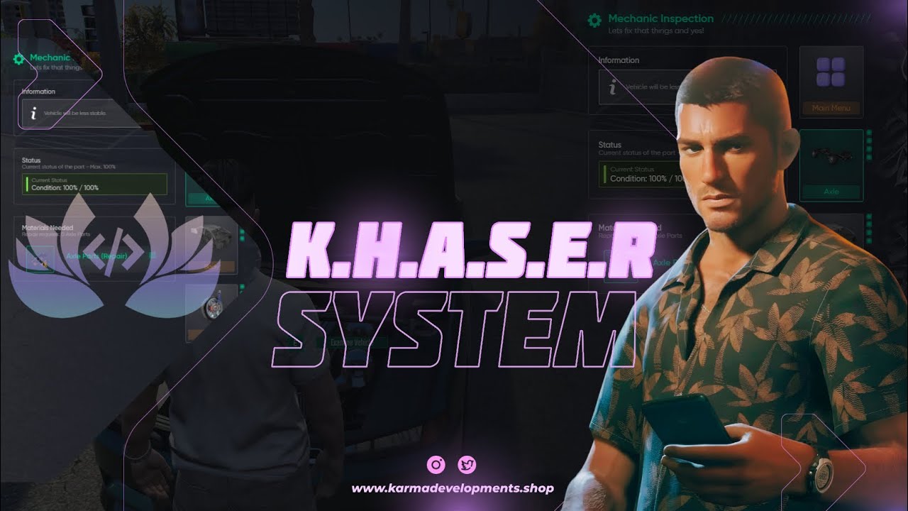Fivem - Karma Developments K.H.A.S.E.R System [QBCore/ESX]