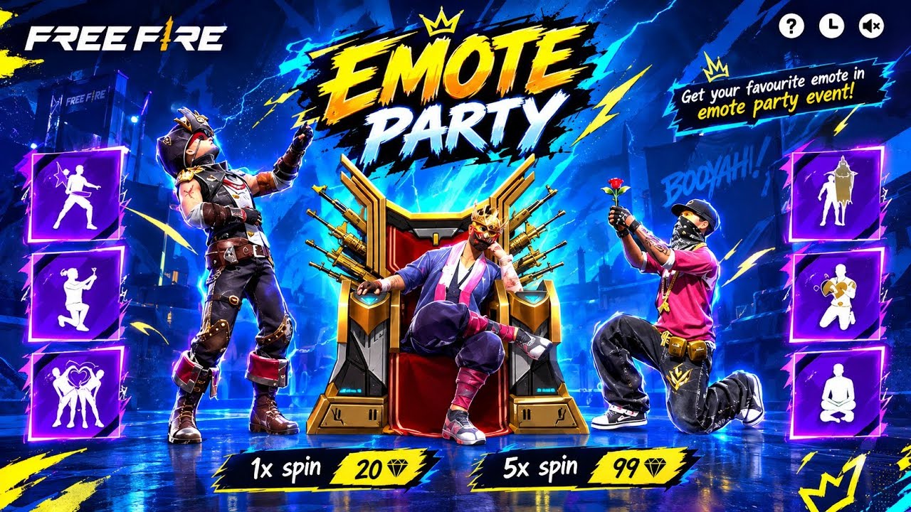 FFWS Emote Party Event Confirmed Date It's Finally Here 😍 | FF New Event BD Server | Free Fire Ne...