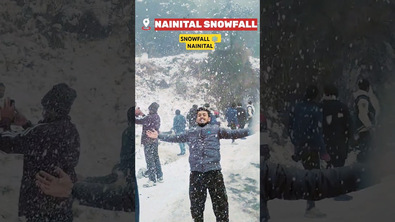 Nainital snowfall 2025 ll Morning snowfall in Nainital lll Nainital snow vlog _ Hill station weather