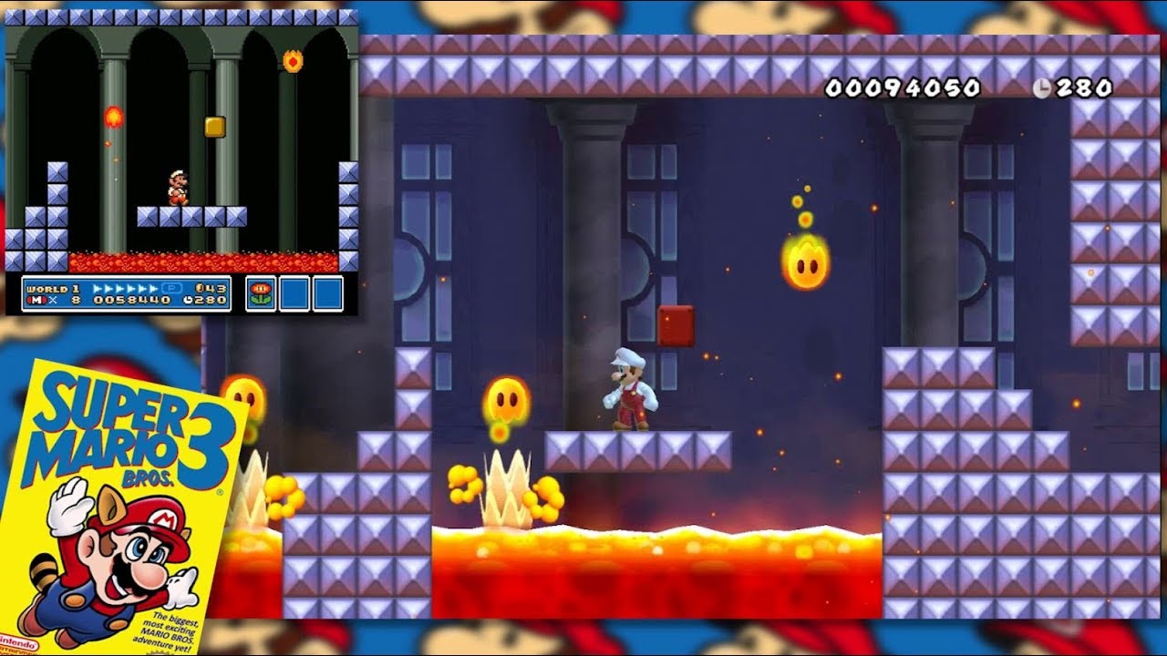 Let's compare remakes - Super Mario Bros 3 HD Remake (Wii, 2018) [Side by side comparison]