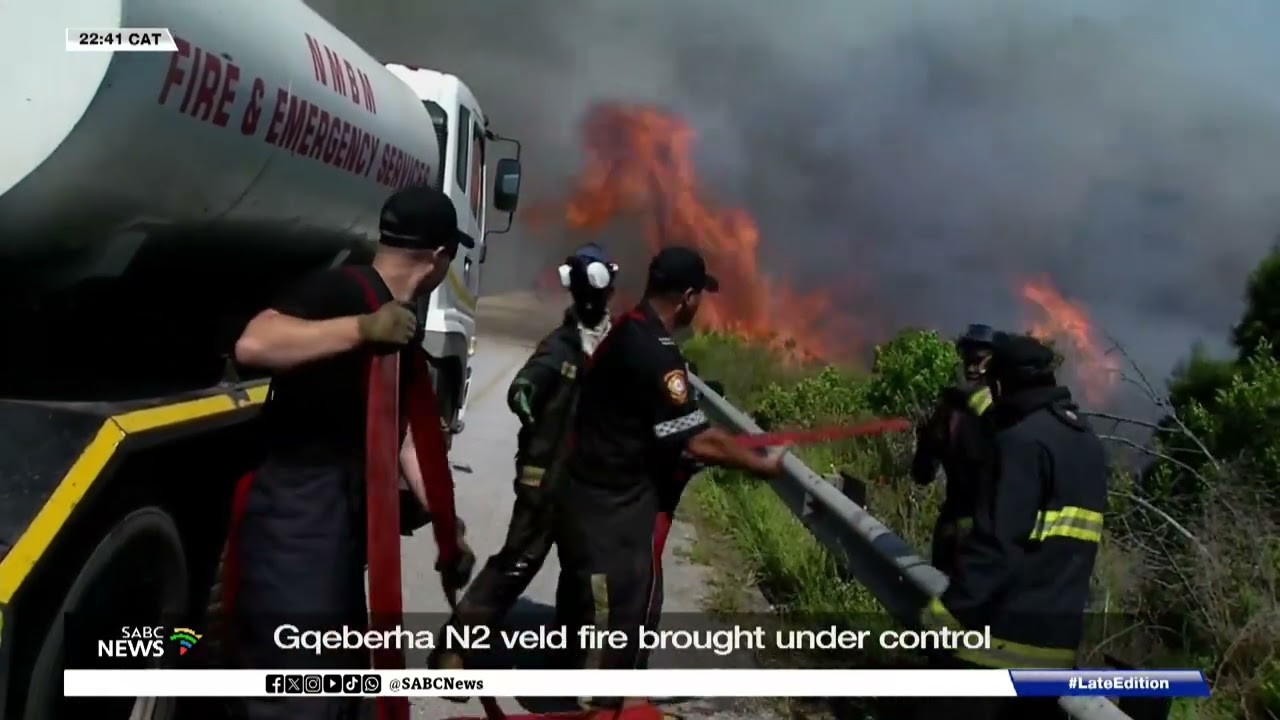 Veld fire on N2 road contained