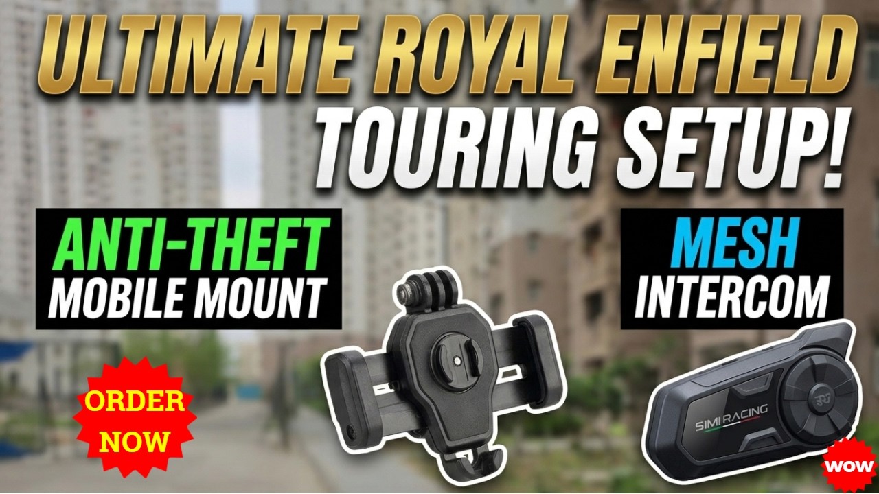 Ultimate Royal Enfield Touring Setup! Anti-Theft mobile Mount + Mesh Intercom 🔥🔥🔥