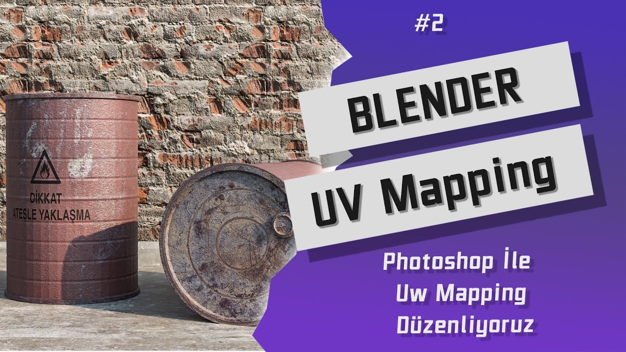 Blender İle Açtığımız UV Mapping'i Photoshop İle Düzenliyoruz  - 2