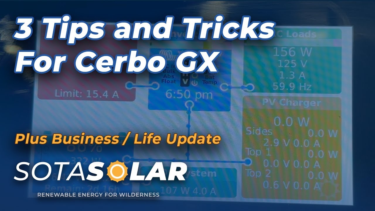 Victron Cerbo GX Tips and tricks for RVers