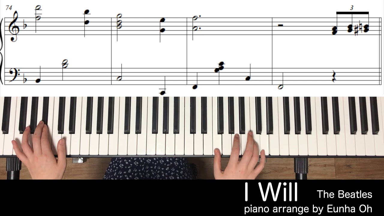 The Beatles - I will jazz piano version / The Beatles I will easy piano tutorial / Love Affair ost