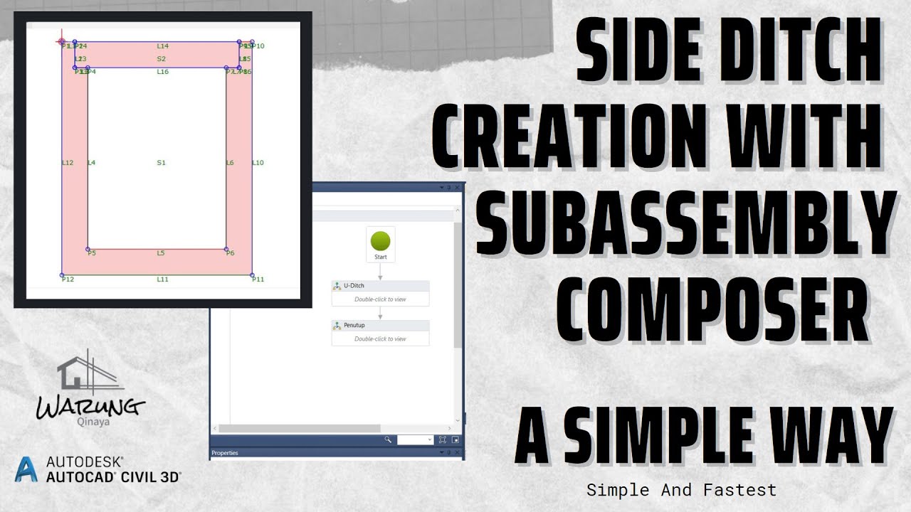 SIDE DITCH CREATION WITH SUBASSEMBLY COMPOSER A SIMPLE WAY