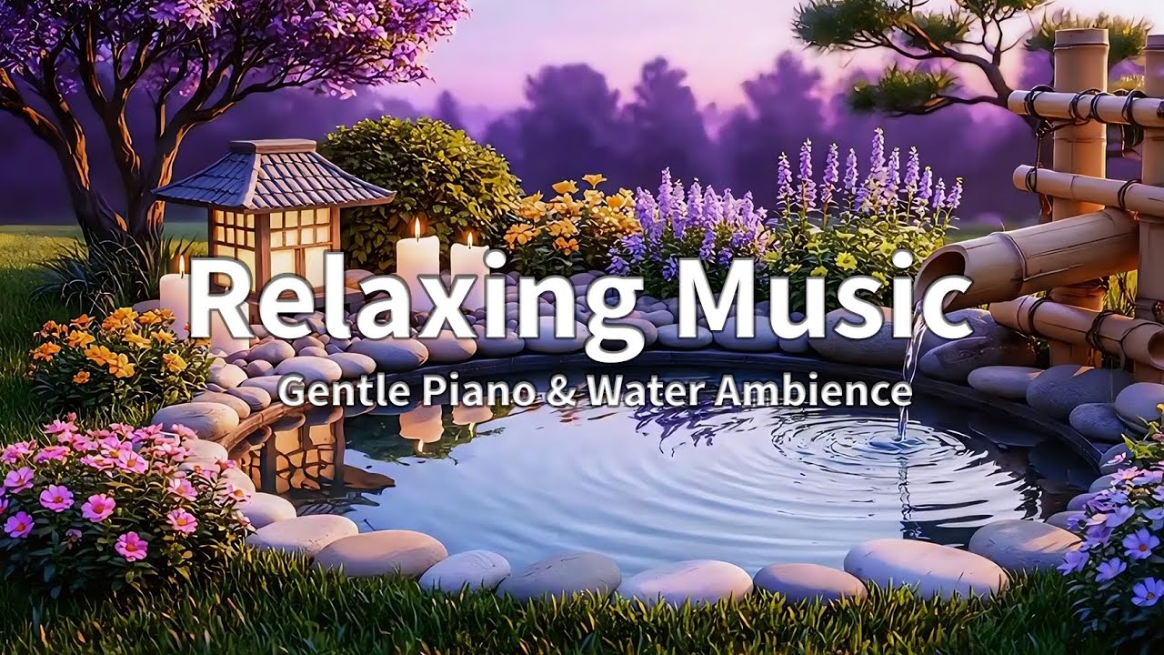 Relaxing Piano Music + Water Sounds 🎹 Relieve Stress, Anxiety and Depression 🌧️ Insomnia Relief