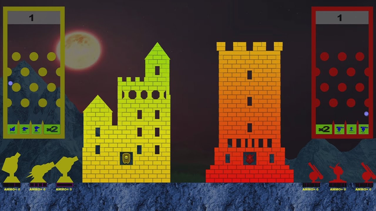 Castle Destruction Marble Race in Algodoo ☆ The War Day #164-166