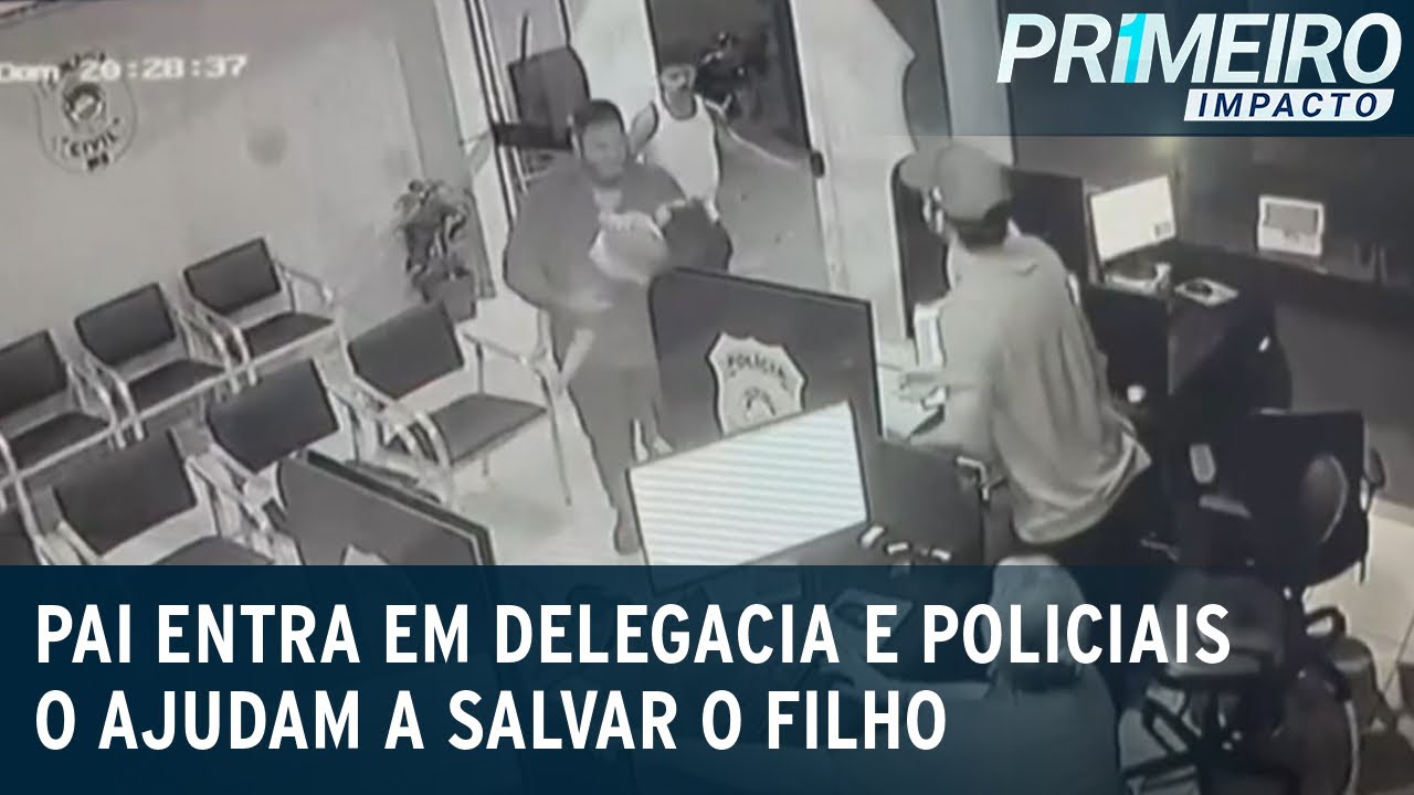Vídeo: Bebê em convulsão é salvo por ação rápida de policiais | Primeiro Impacto (21/04/23)