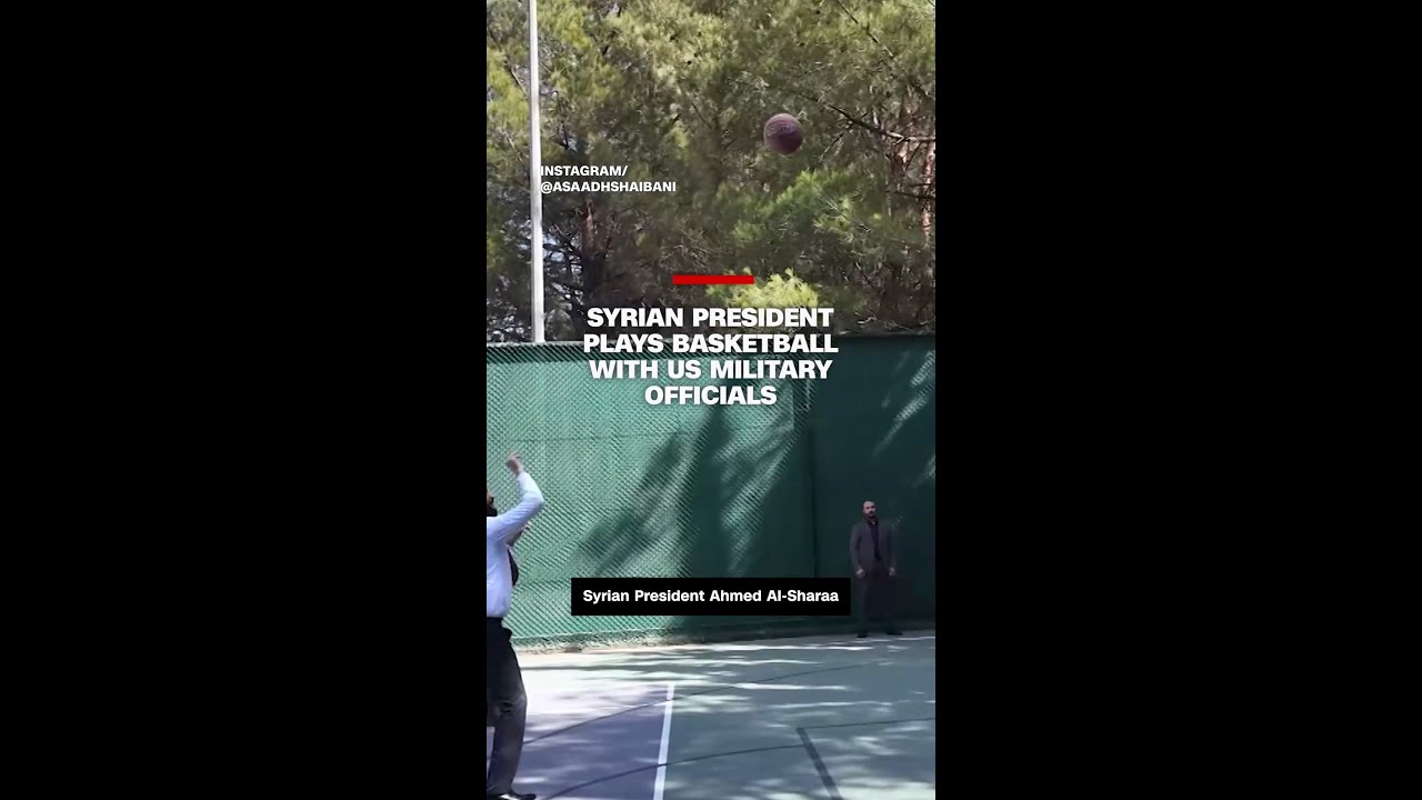 Syrian president plays basketball with US military officials