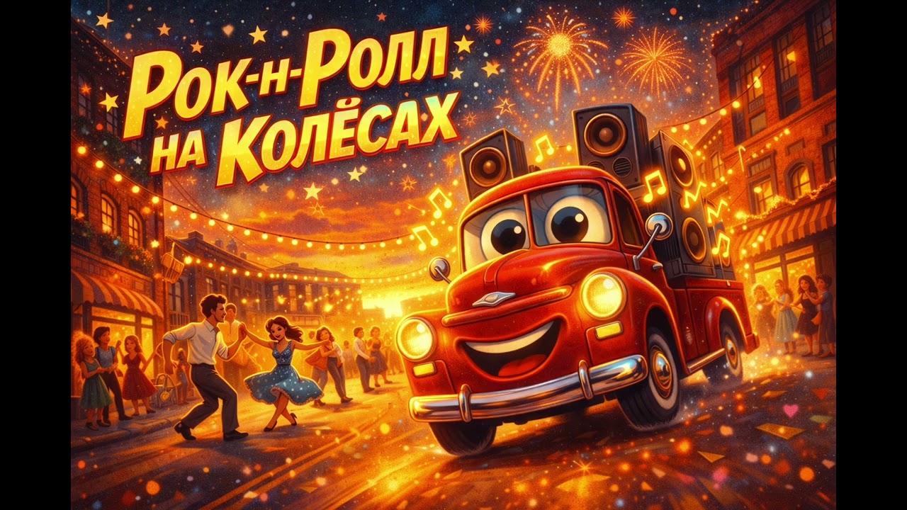 Рок-н-Ролл на Колёсах 🚛 Весёлая Праздничная Песня | Детский Рок-н-Ролл