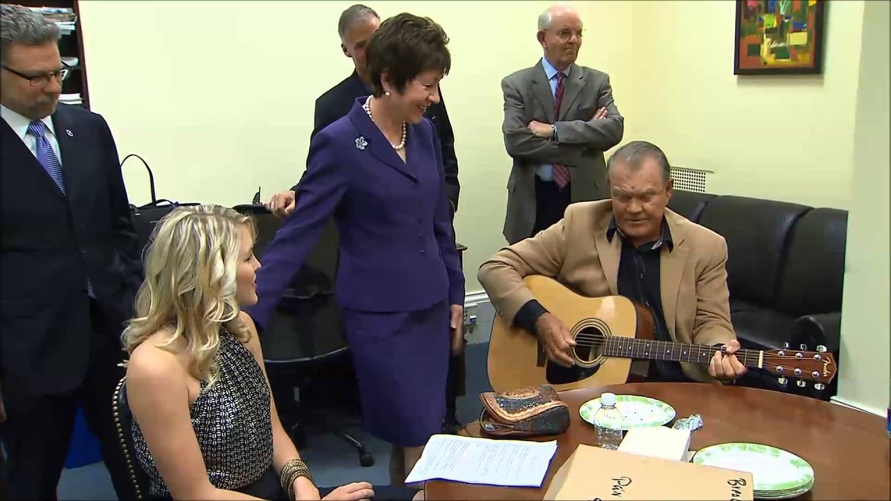 Senator Collins meets with country music legend Glen Campbell