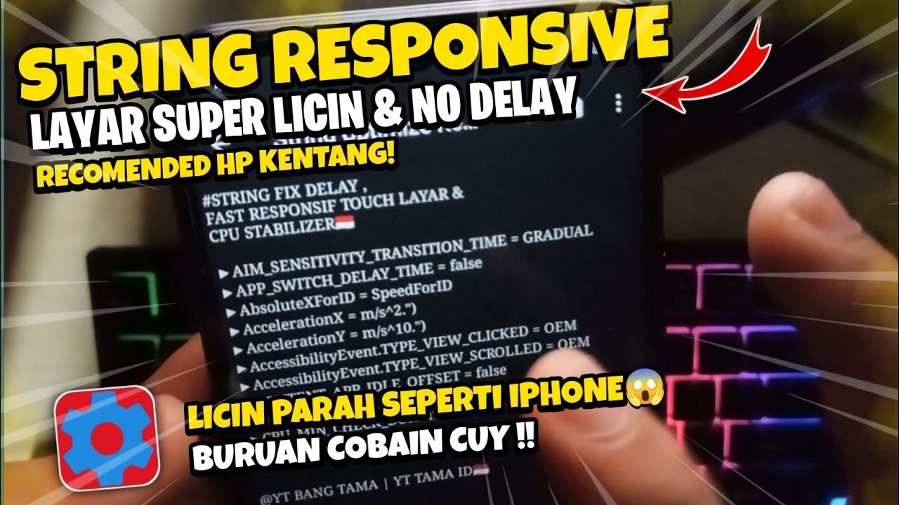 LAYAR SUPER LICIN & RESPONSIF❗ | String Menambah Kelicinan & Responsif Sentuhan Hp | String Set Edit