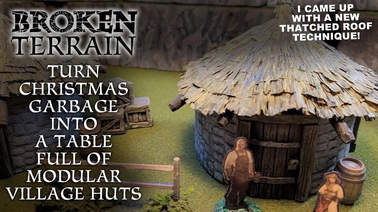 Turn Christmas Garbage Into a Table Full of Modular Village Huts