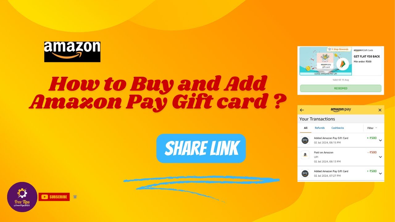 How to Buy and Add Amazon Pay Gift Card by Share Link ? #2024 #amazon