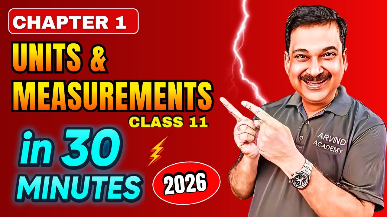 💥 Units & Measurements ONE SHOT in 30 Minutes ⚡ | Class 11 Physics 2026 | CBSE Boards