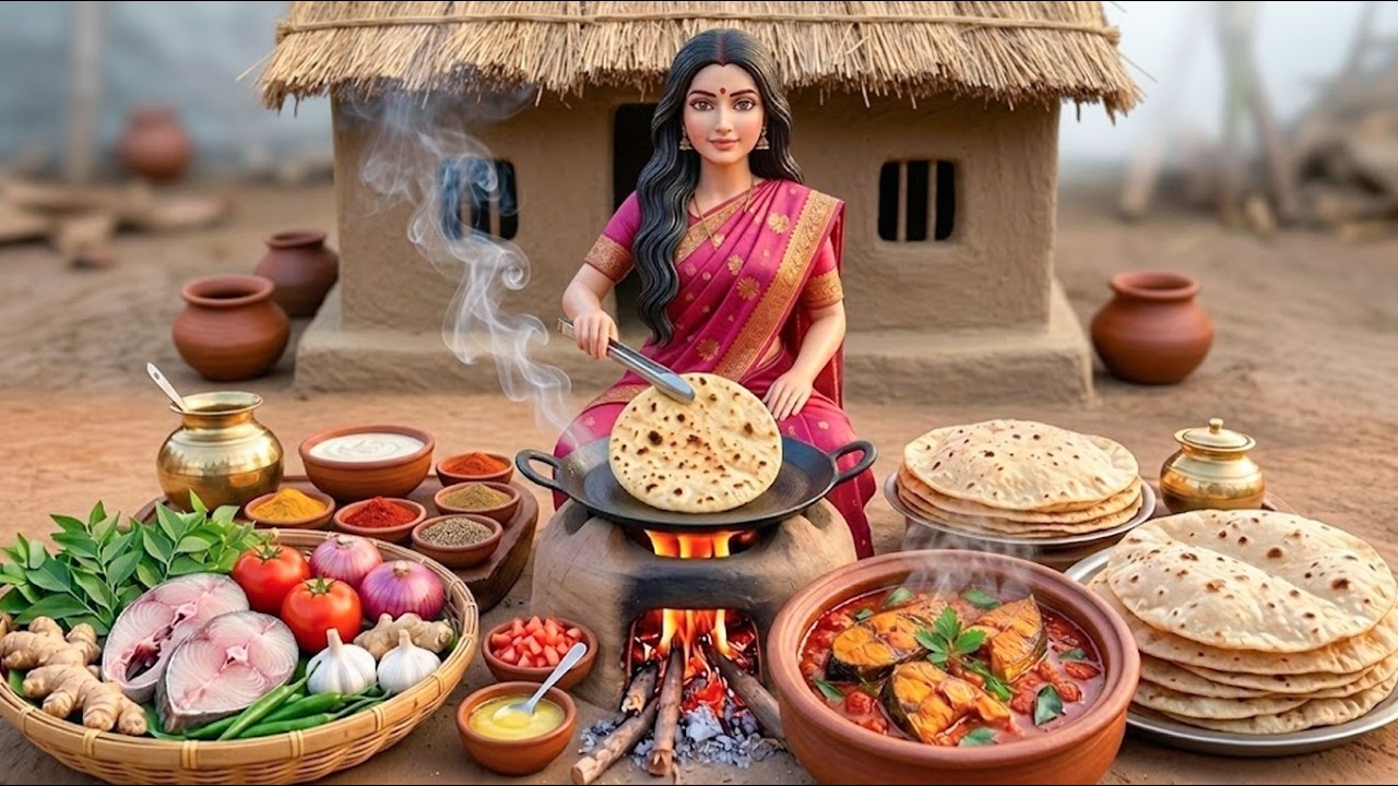 Mini Royal Fish Curry ASMR | Indian Village Traditional Doll Cooking