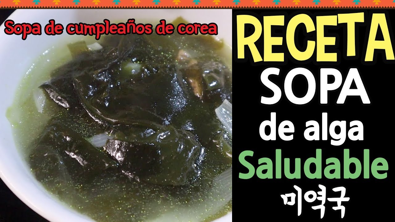 Comida asiatica saludable receta /comida despues del parto natural 미역국 / Sopa de algas coreana