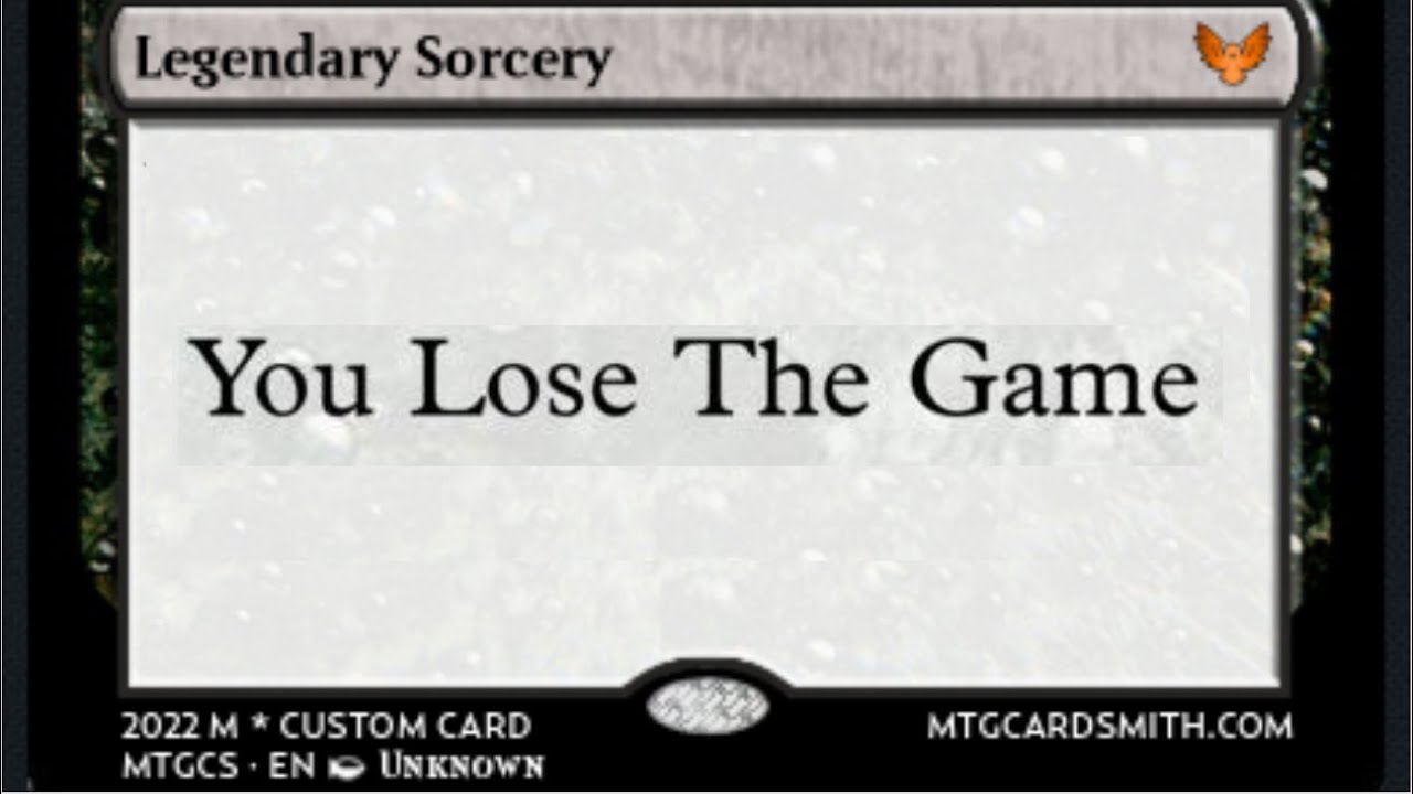 Commander Deck Designed NOT To Play Magic