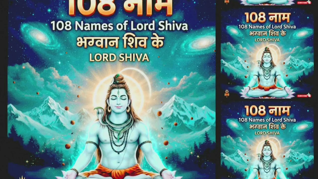 भगवान शिव के 108 नाम | Shiv 108 Naam Jaap | Mahadev Bhajan | Om Namah Shivaya 