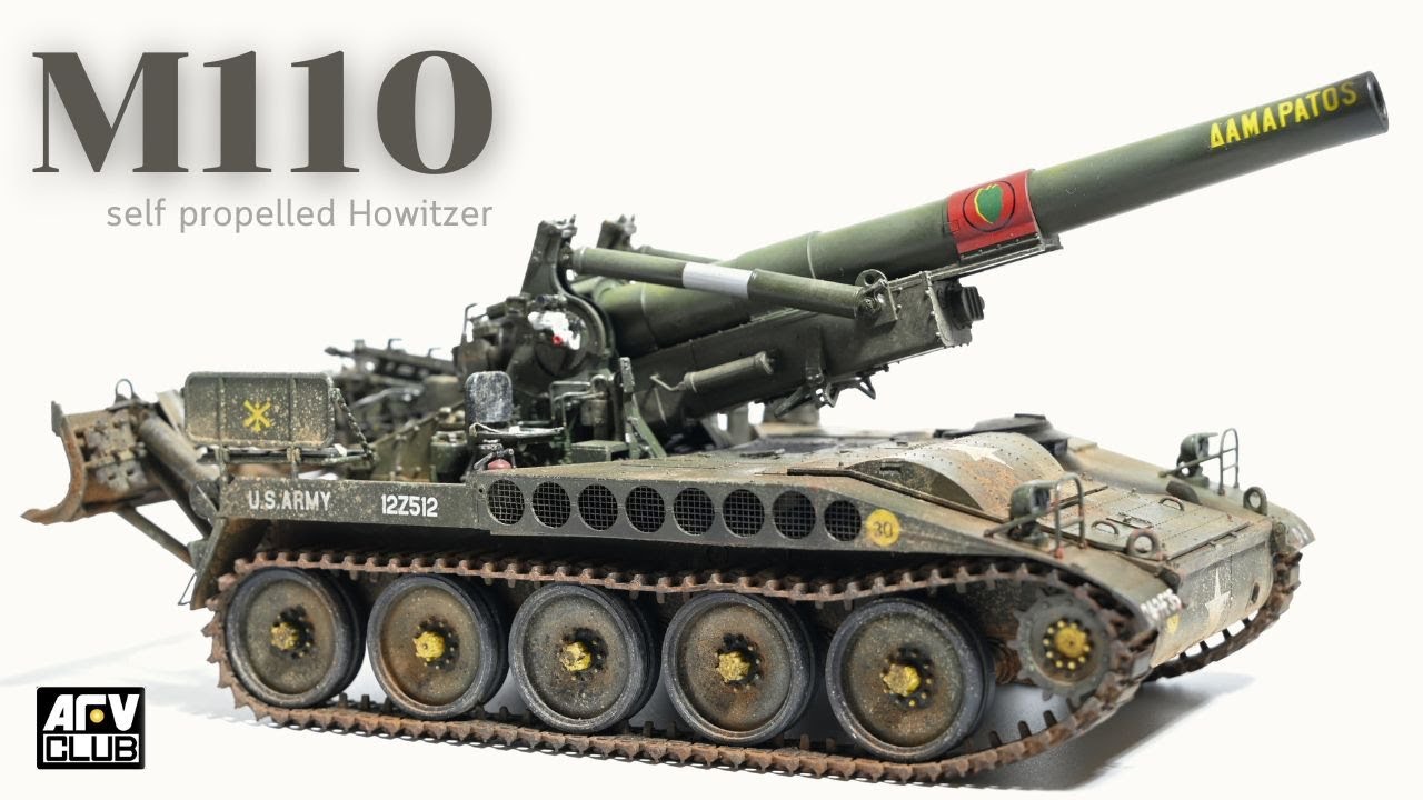 #37【1/35 AFV club　M110 203mm25口径 自走榴弾砲】プラモデル　製作動画