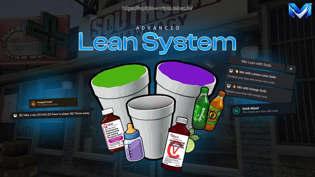 Best Realistic Lean Script 2025 | Mythic Studios | ESX & QB Core |