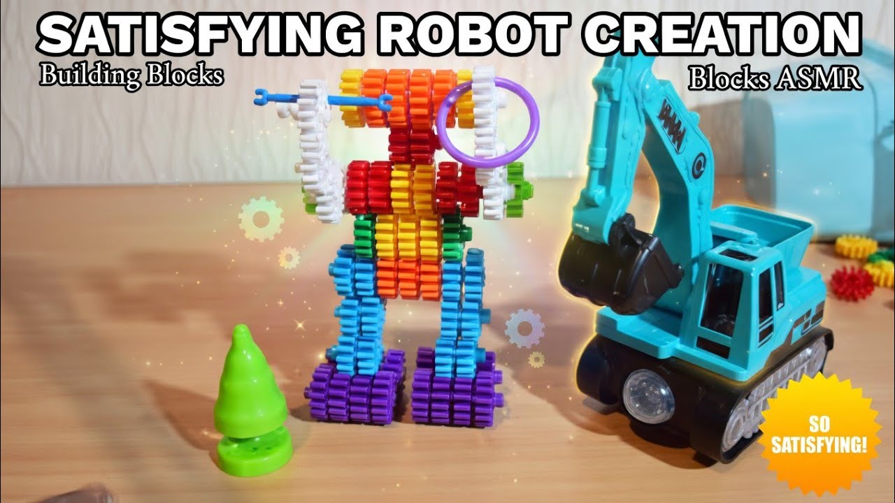 Satisfying Robot Creation – Gear Building Blocks STEM Series