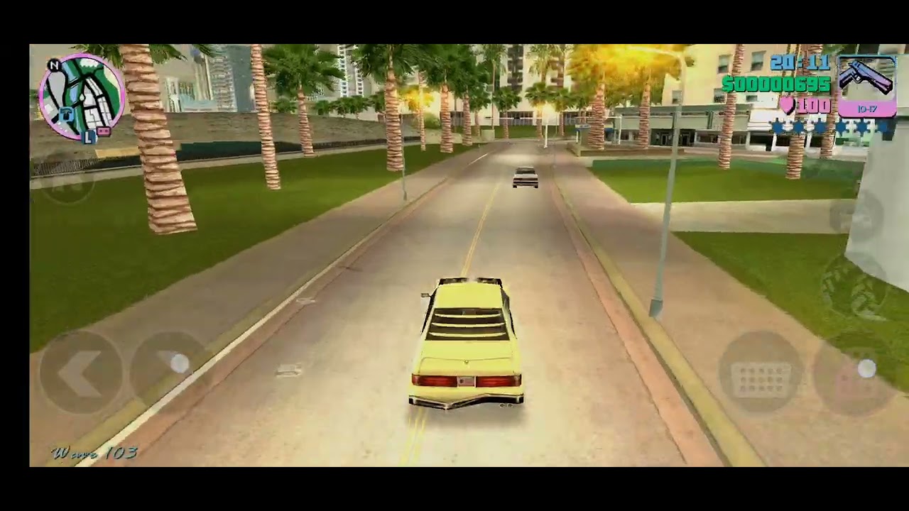 Found a car at beach and do stunt 😉 GTA Vice city Mobile