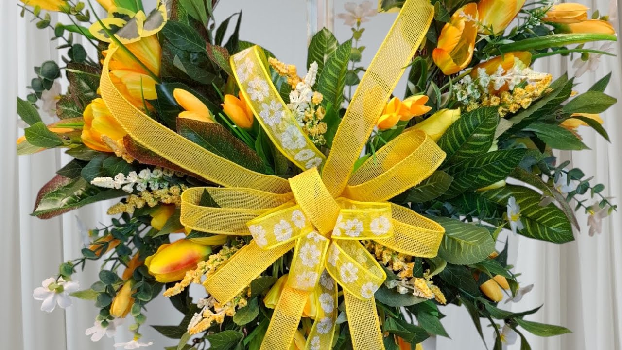 How to make an Artificial Spring wreath. Part 1