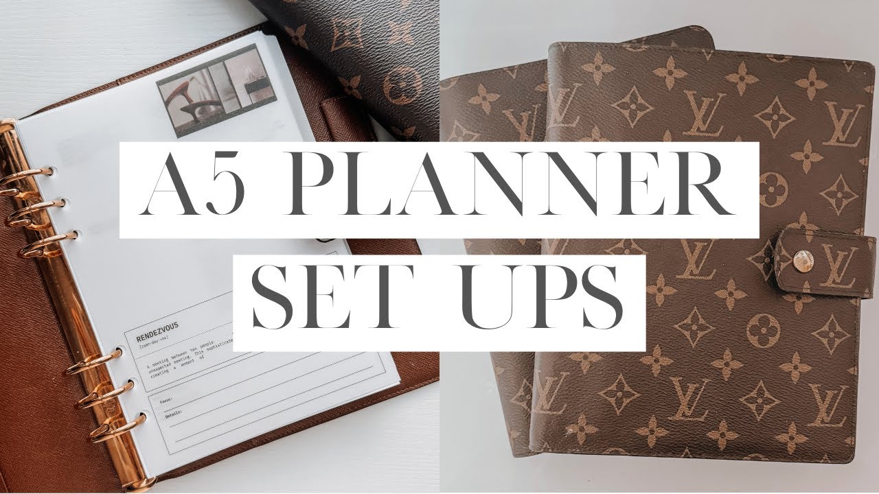 Louis Vuitton GM Agenda & Work Planner Set Up: Cloth & Paper Weekly Spiral Notebook