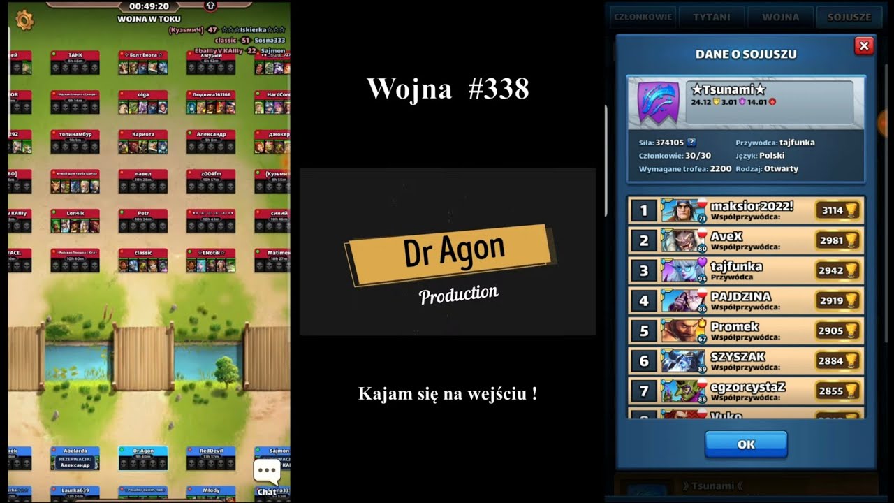 Wojna #338 - Kajam się na wstępie ! - Empires & Puzzles by Dr Agon
