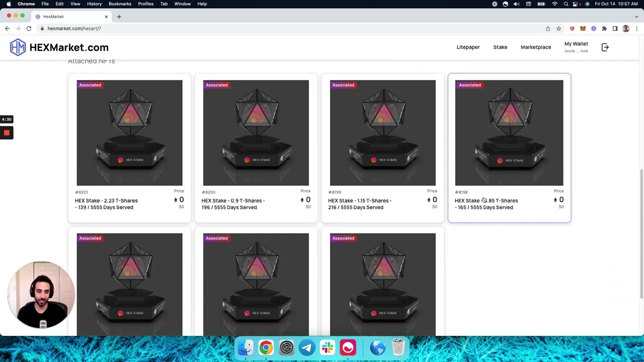 Attach your HEX Stake (HSI) to NFT Art - LIVE on HEXMarket.com