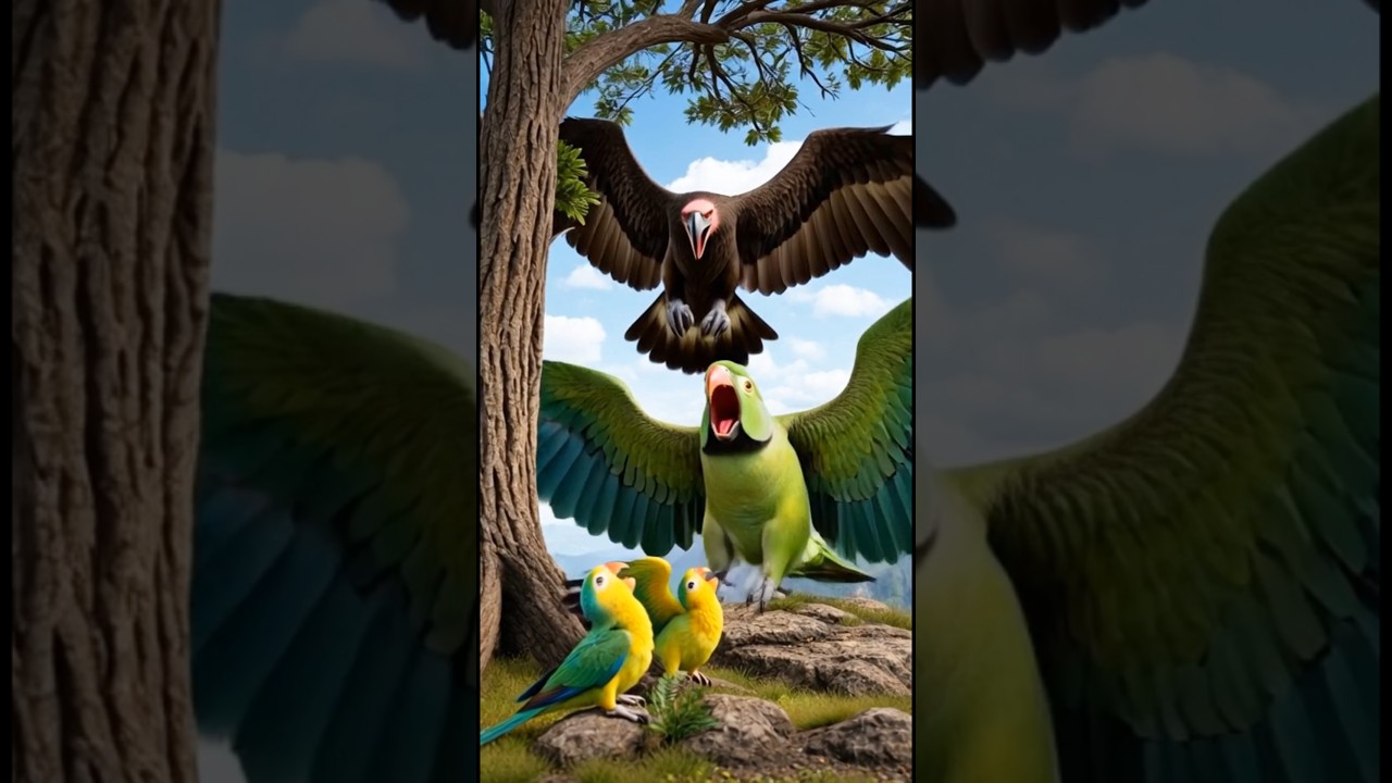 &ldquo;The Clever Sheep and Parrot 🦅 Mountain Story of Outsmarting the Vulture