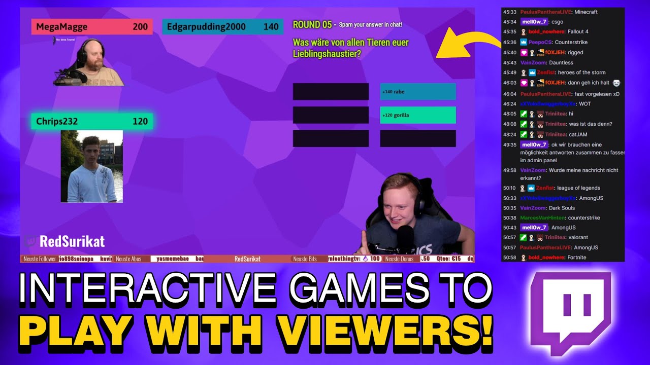 Interactive Twitch Games to Play with Viewers in your Stream