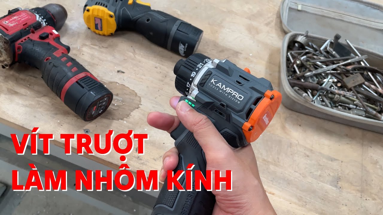 Máy bắn vít Kampro 9018 với đầu vít đặc biệt mạnh rẻ
