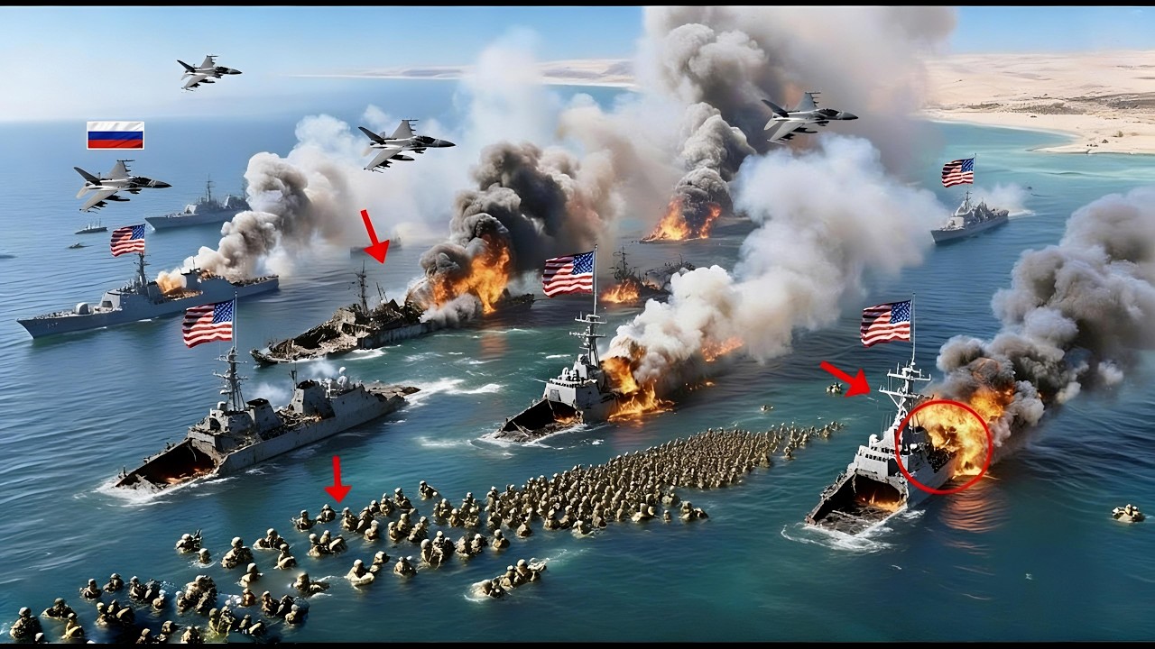 2 часа назад! 20 военных кораблей США были жестоко уничтожены, посмотрите, что произошло!