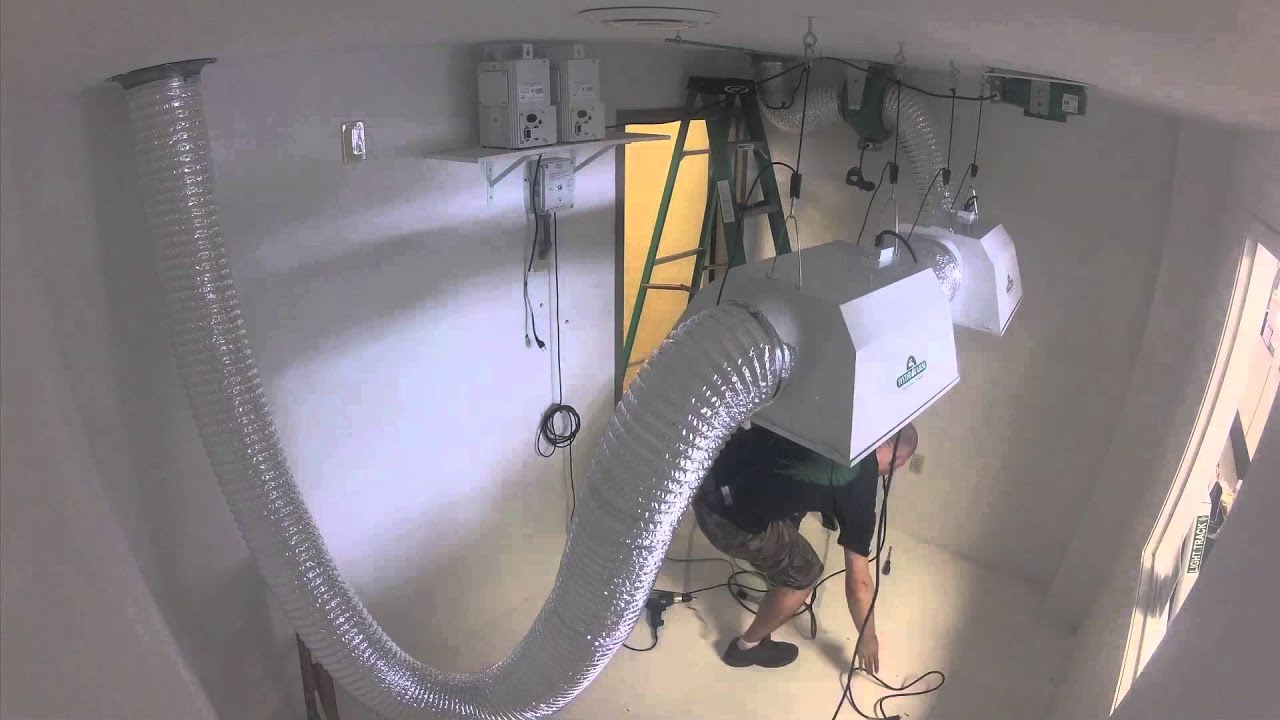 Indoor Grow Room and Hydroponic System Setup Time-lapse