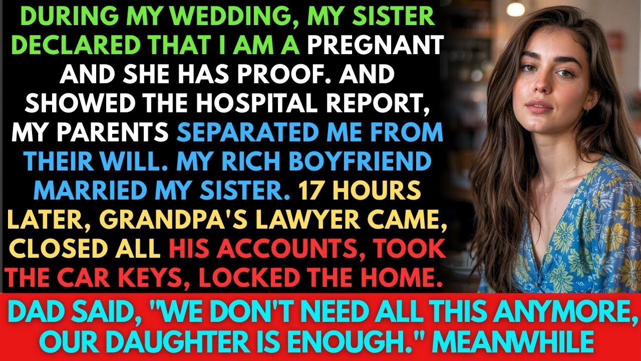 During my wedding, My sister declared that I am a Pregnant and she has proof. Grandpa's lawyer...