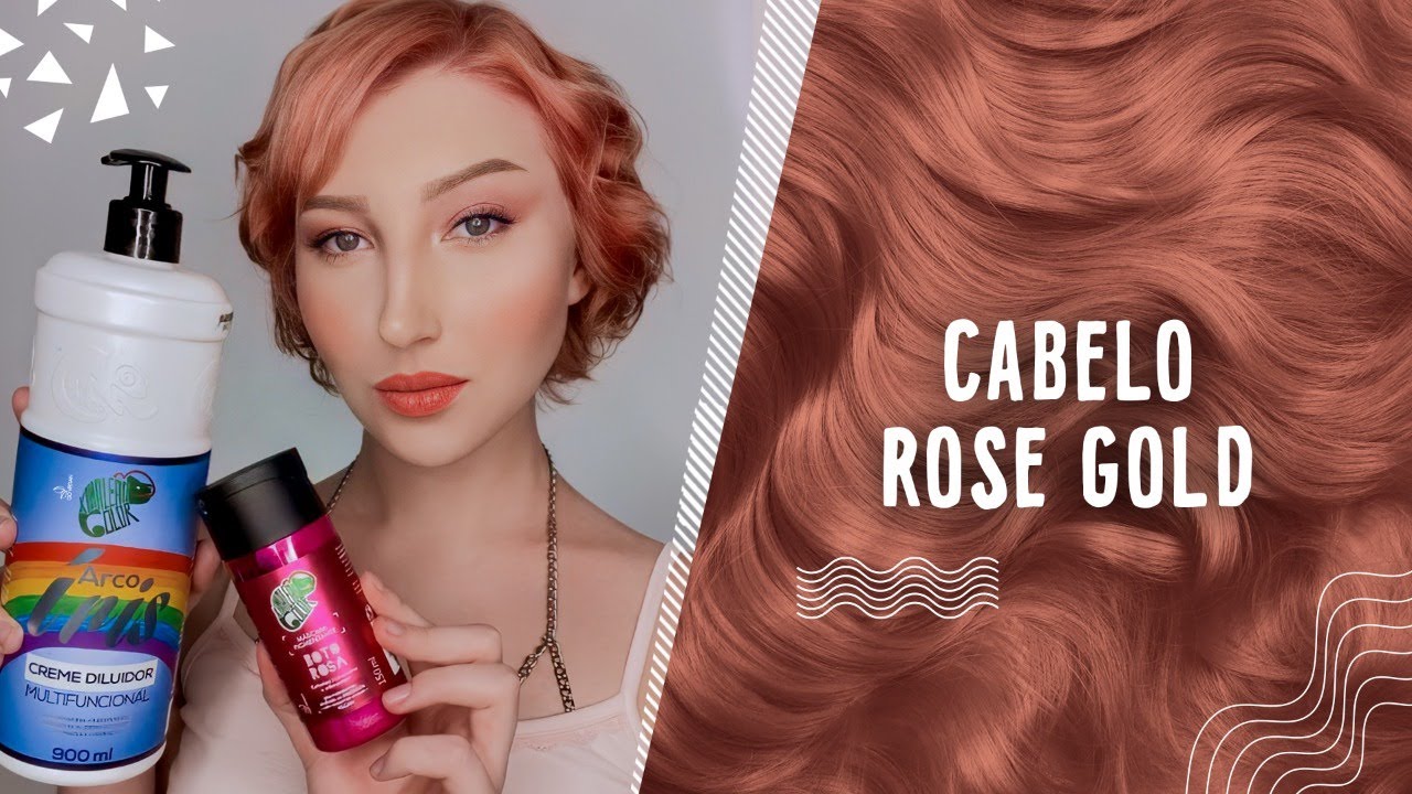 Cabelo Rose Gold com Boto Rosa | Kamaleão Color