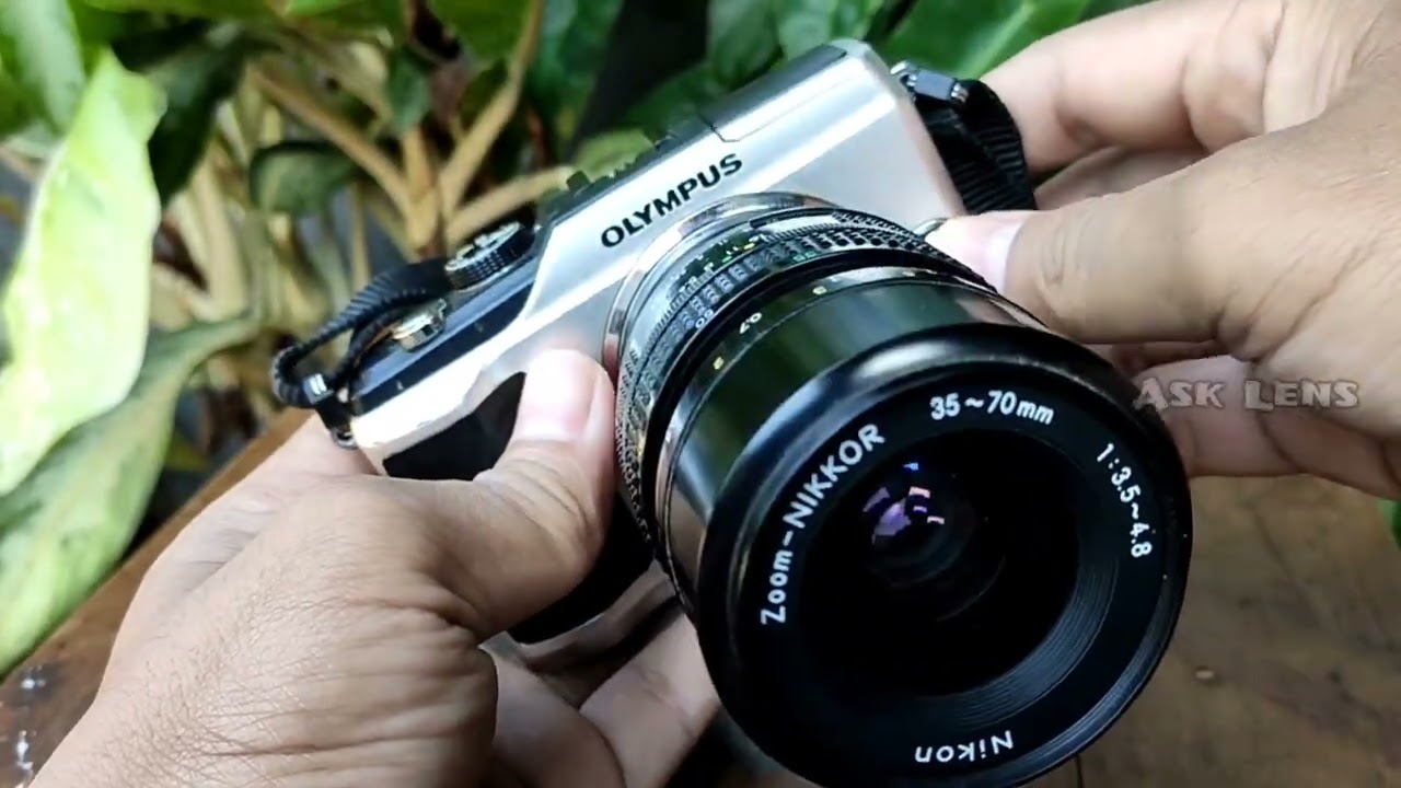 KAMERA MIRORLESS OLYMPUS EPL2 LENSA NIKON 35 70 MM