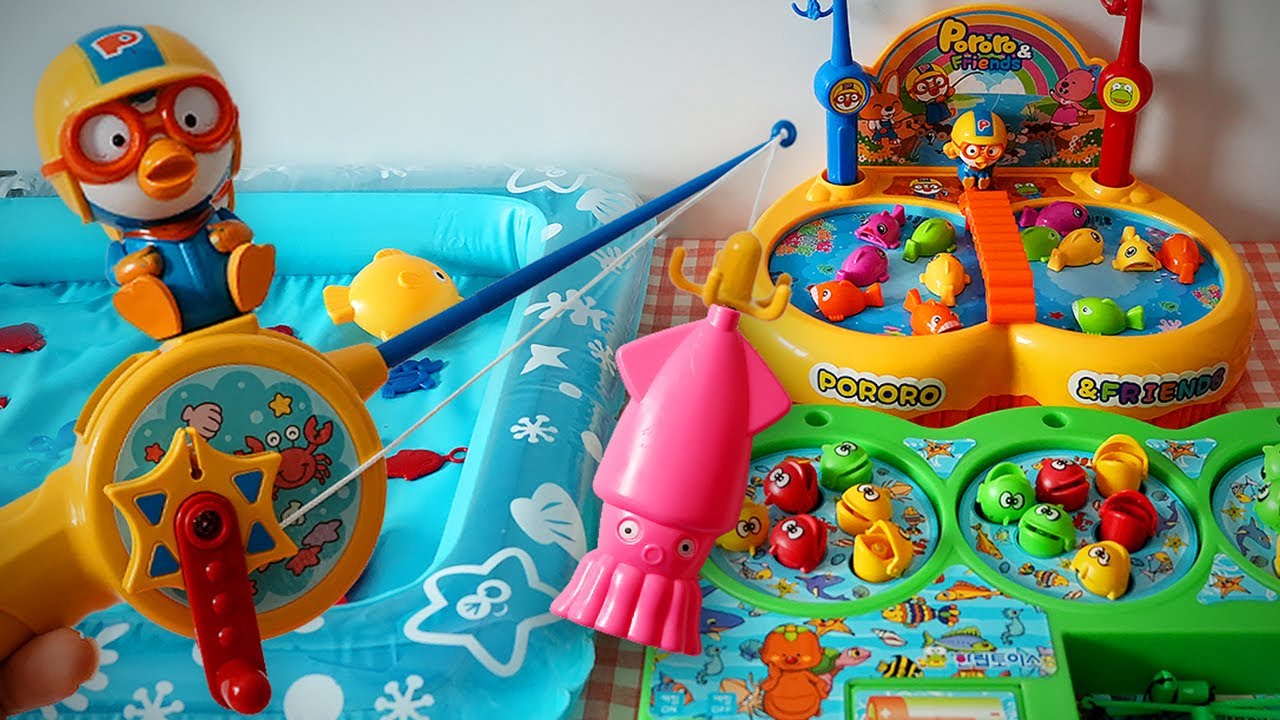 🦈 PORORO Unboxing - Fishing Toy Collection Satisfying Unboxing (TOY ASMR) | 뽀로로 낚시 장난감 놀이